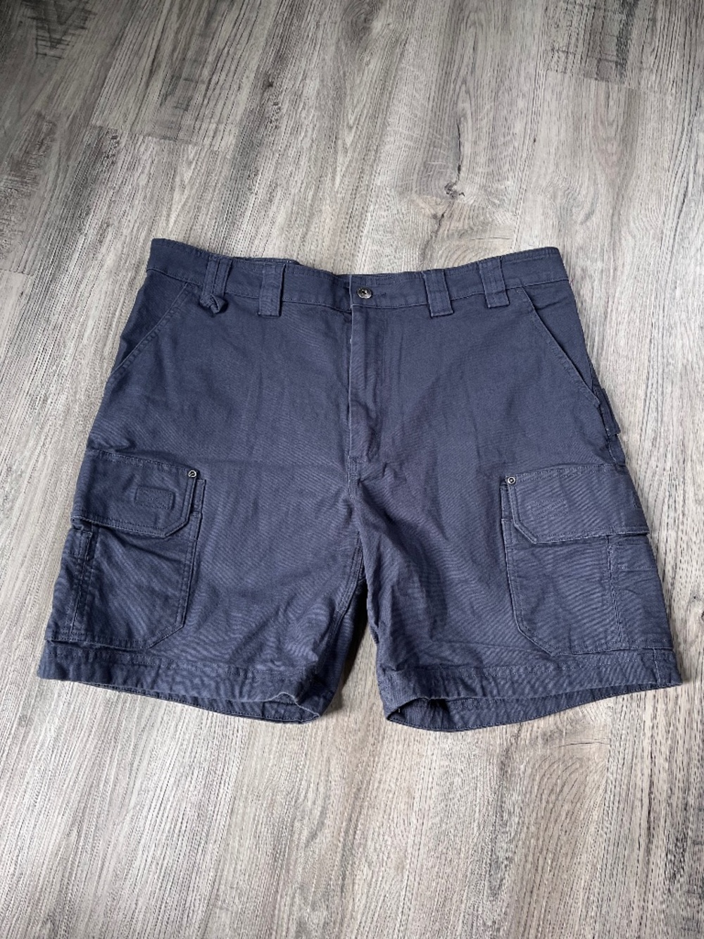 Duluth Trading Co. Flex Fire Hose Cargo Shorts Mens 40 blue Relaxed Fit Work
